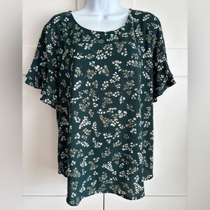 41 Hawthorn Eliza Ruffle Sleeve Scoop Neck Blouse